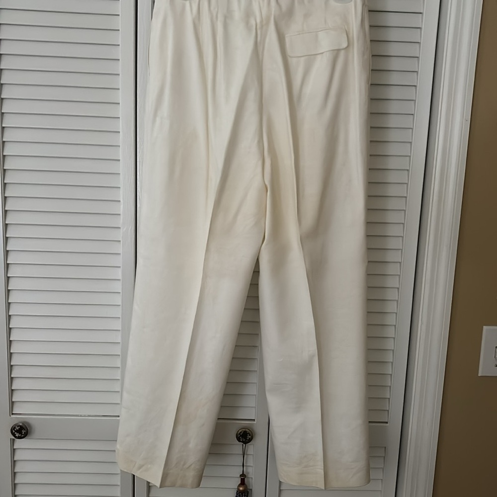 Talbots white linen slacks - Picture 5 of 5